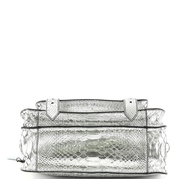 Proenza Shouler Embossed Python Silver PS1 Medium Plus Satchel/Crossbody Handbag - Picture 15 of 15